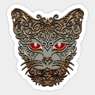 Decorative cat head Sticker